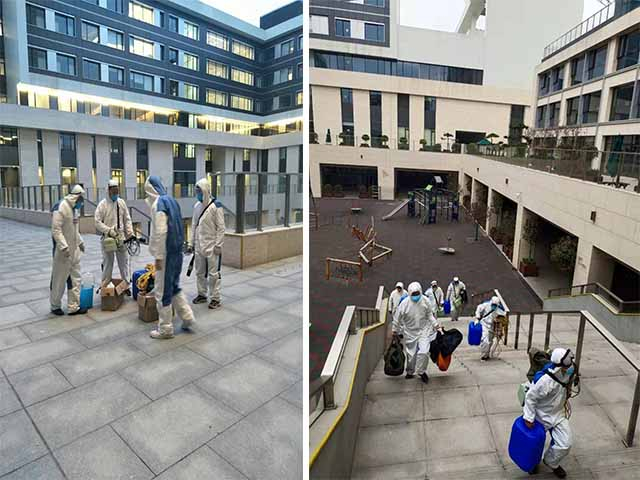 西安城区开展消杀活动，为建设文明西安做贡献